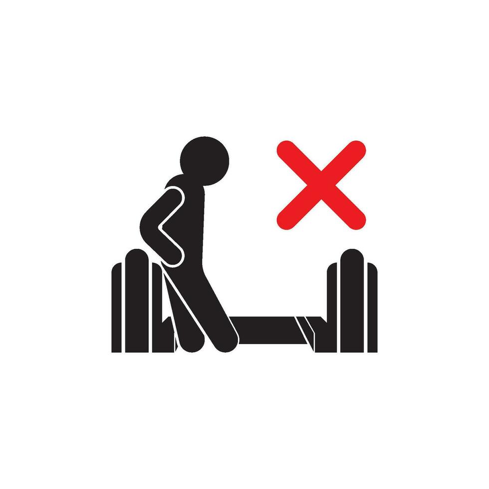 Escalator icon logo symbol,illustration design template. vector