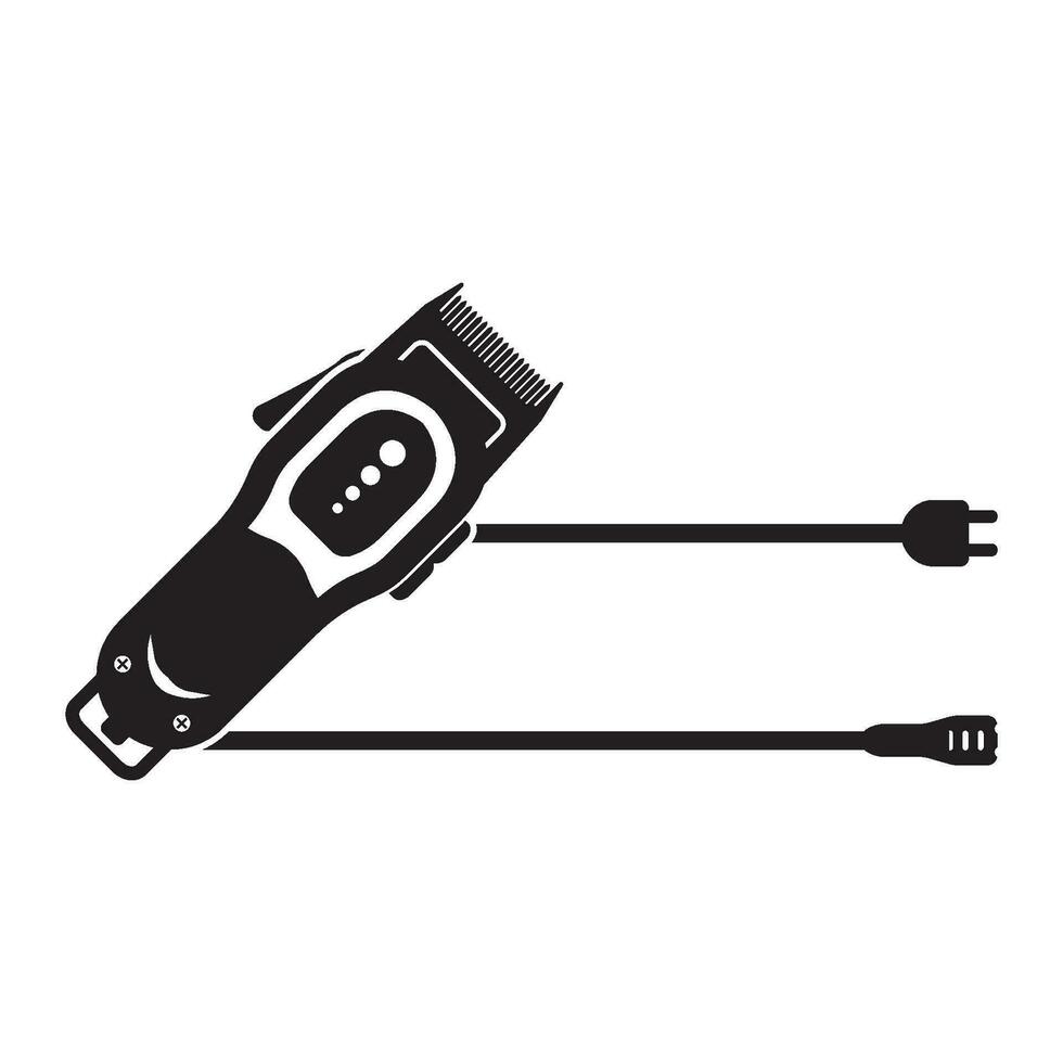 Hair cutting machine icon logo vector illustration design template.