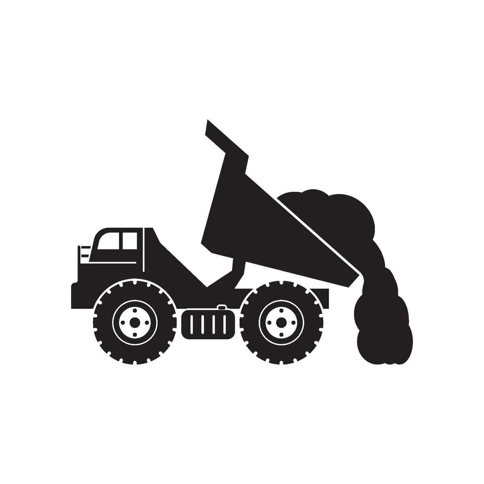 Dump truck icon.vector illustration logo design. vector