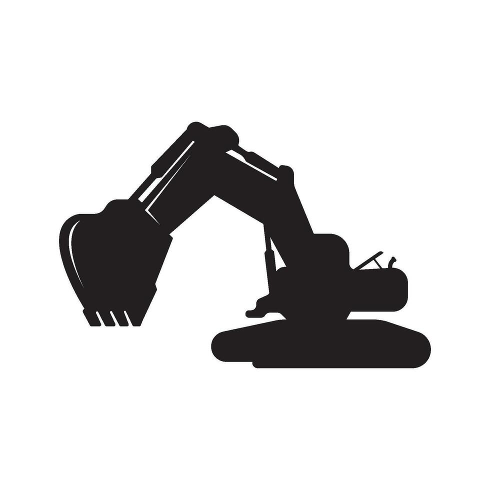 Excavator icon logo vector illustration template design.