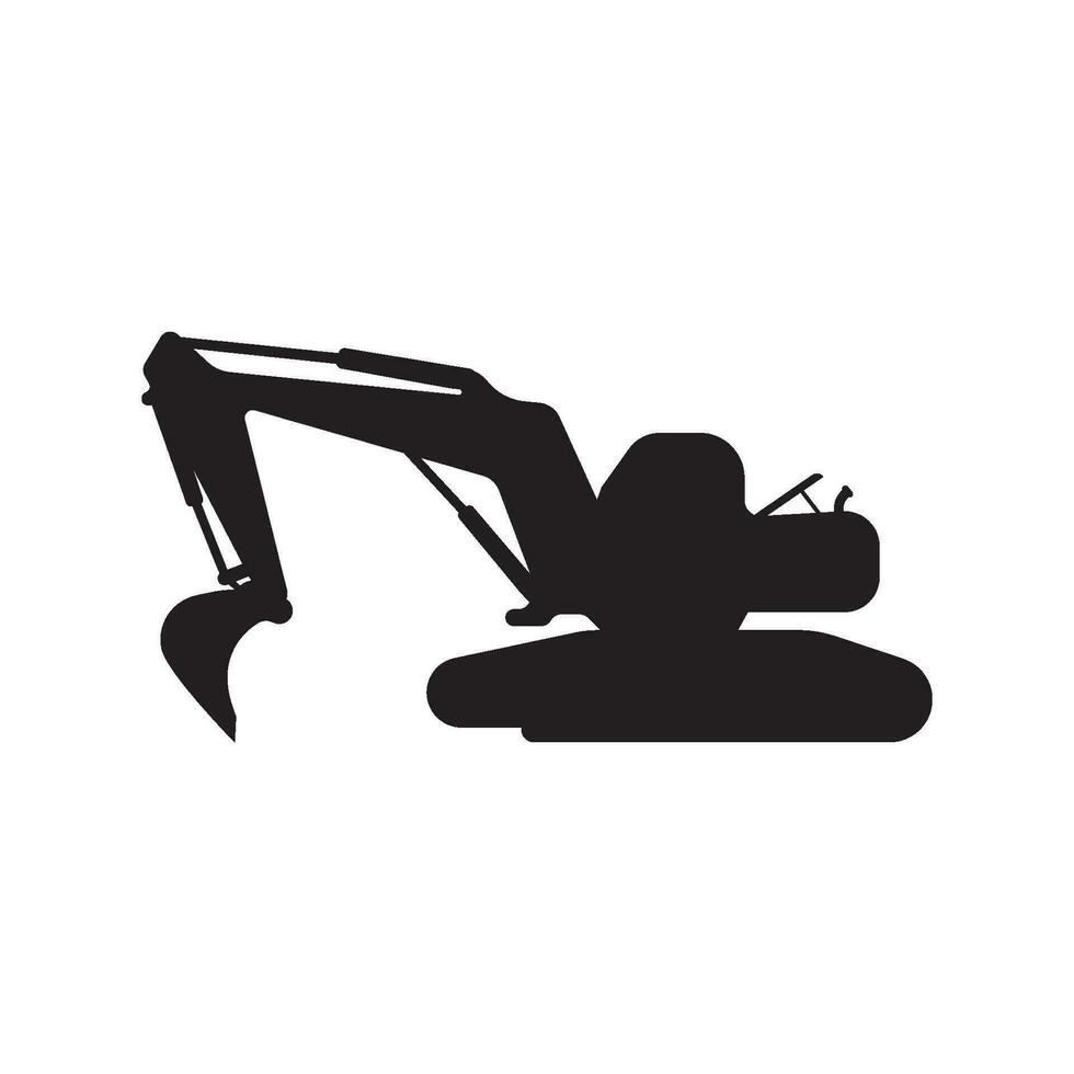 Excavator icon logo vector illustration template design.