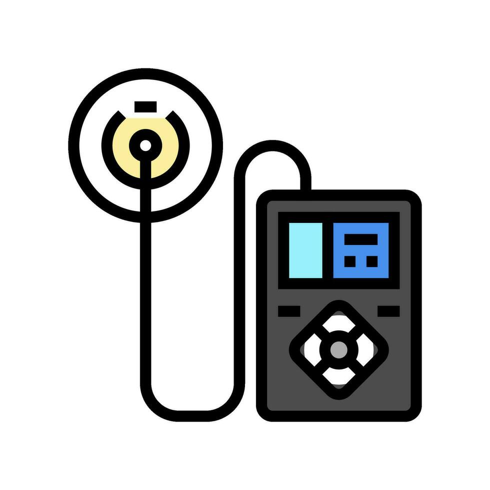 insulin pump biomedical color icon vector illustration