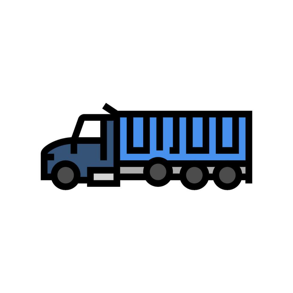 grava camión civil ingeniero color icono vector ilustración