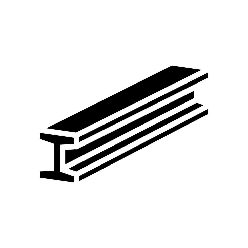 steel girders civil engineer glyph icon vector illustration