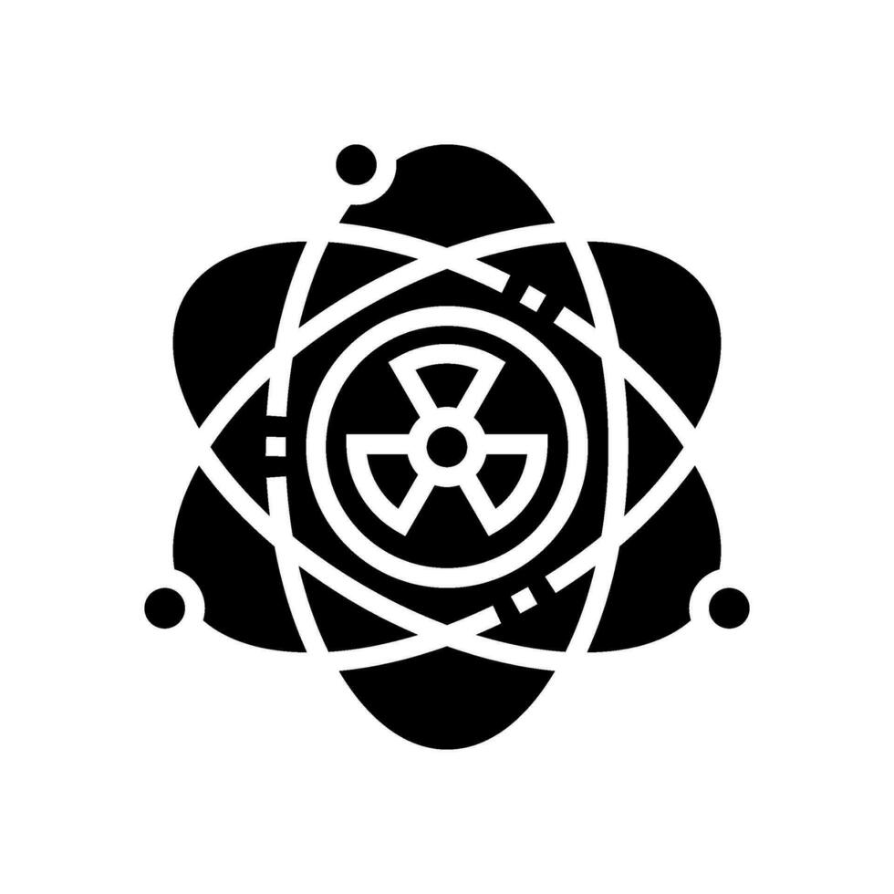 nuclear physics nuclear energy glyph icon vector illustration