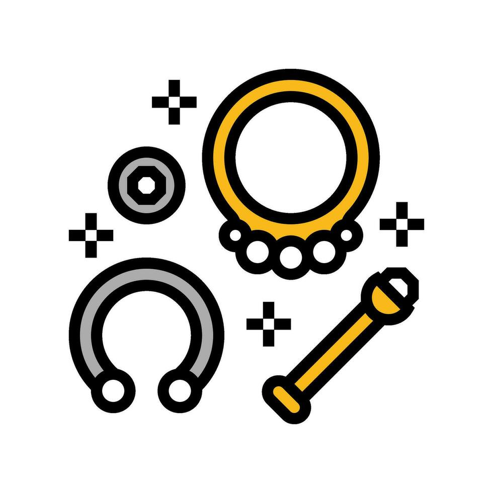 ring piercing color icon vector illustration