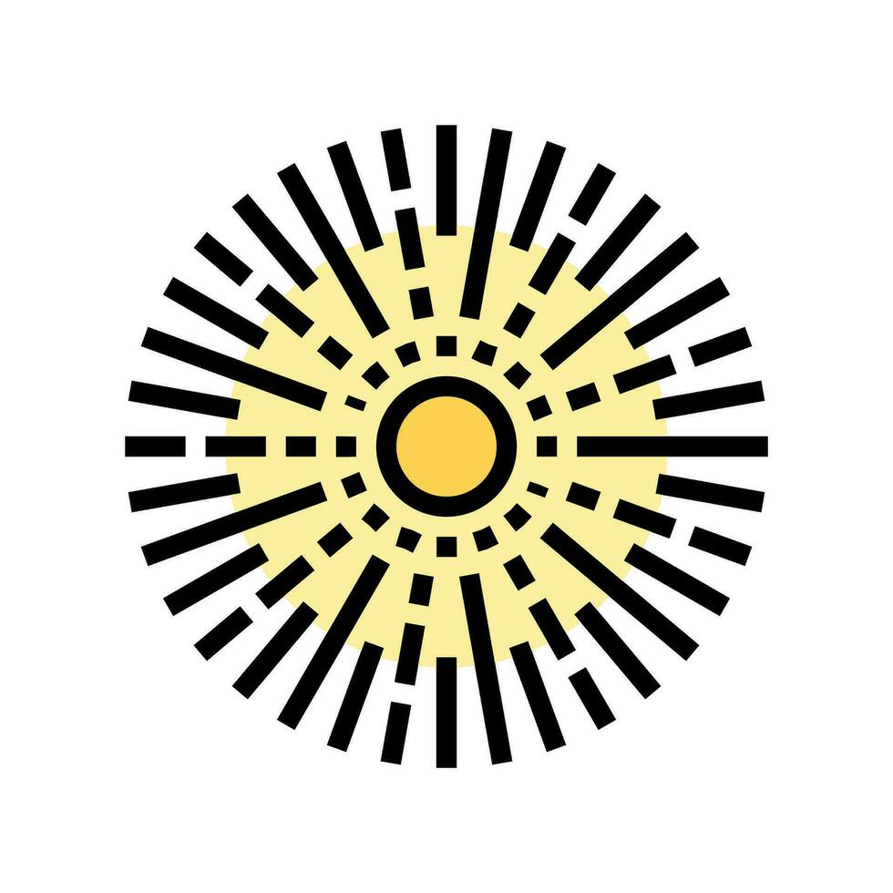 sunburst sun summer sunlight color icon vector illustration