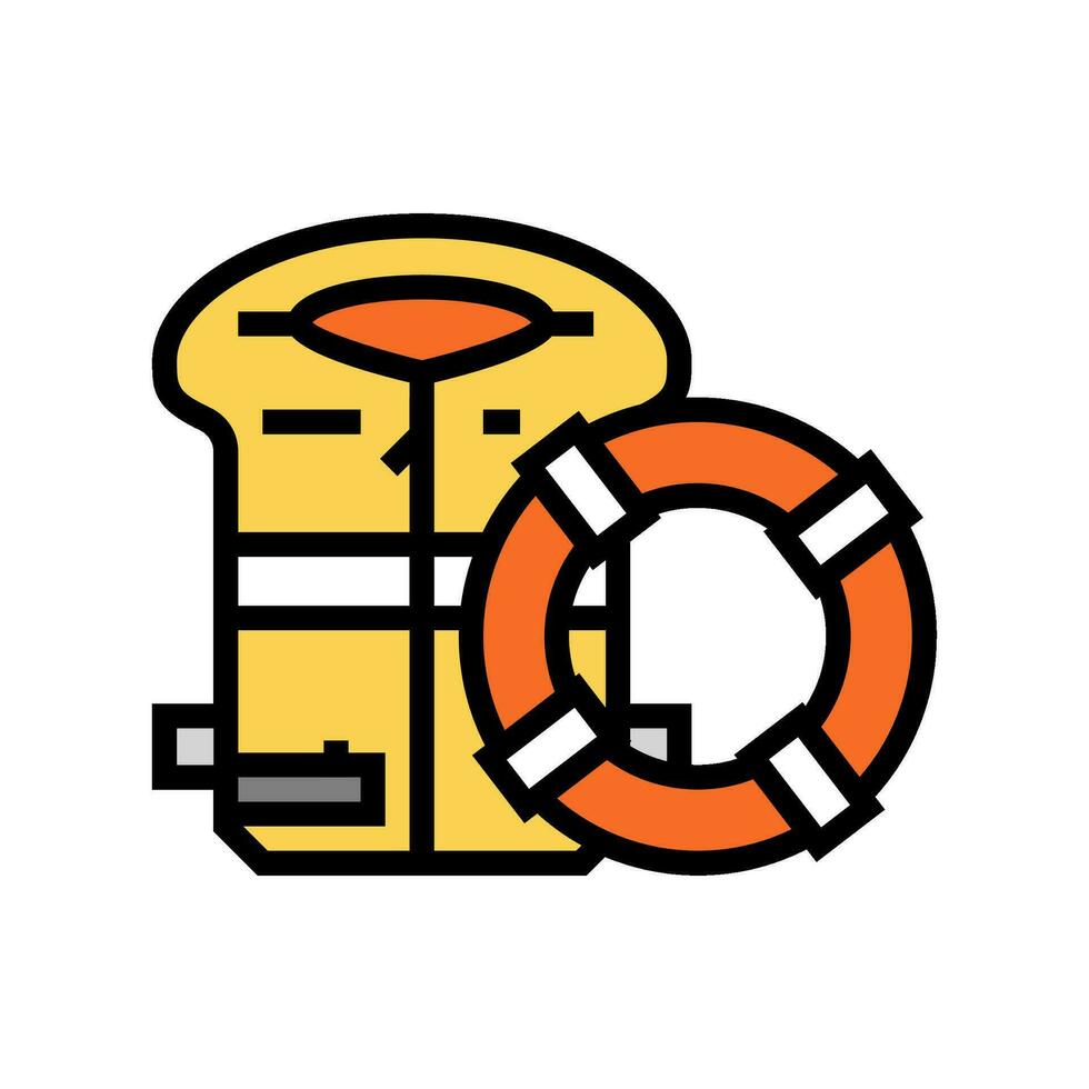 ship safety equipment marine color icon vector illustration