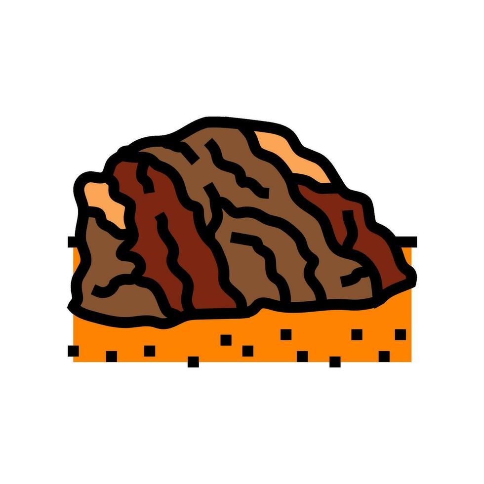 martian rock formation mars planet color icon vector illustration