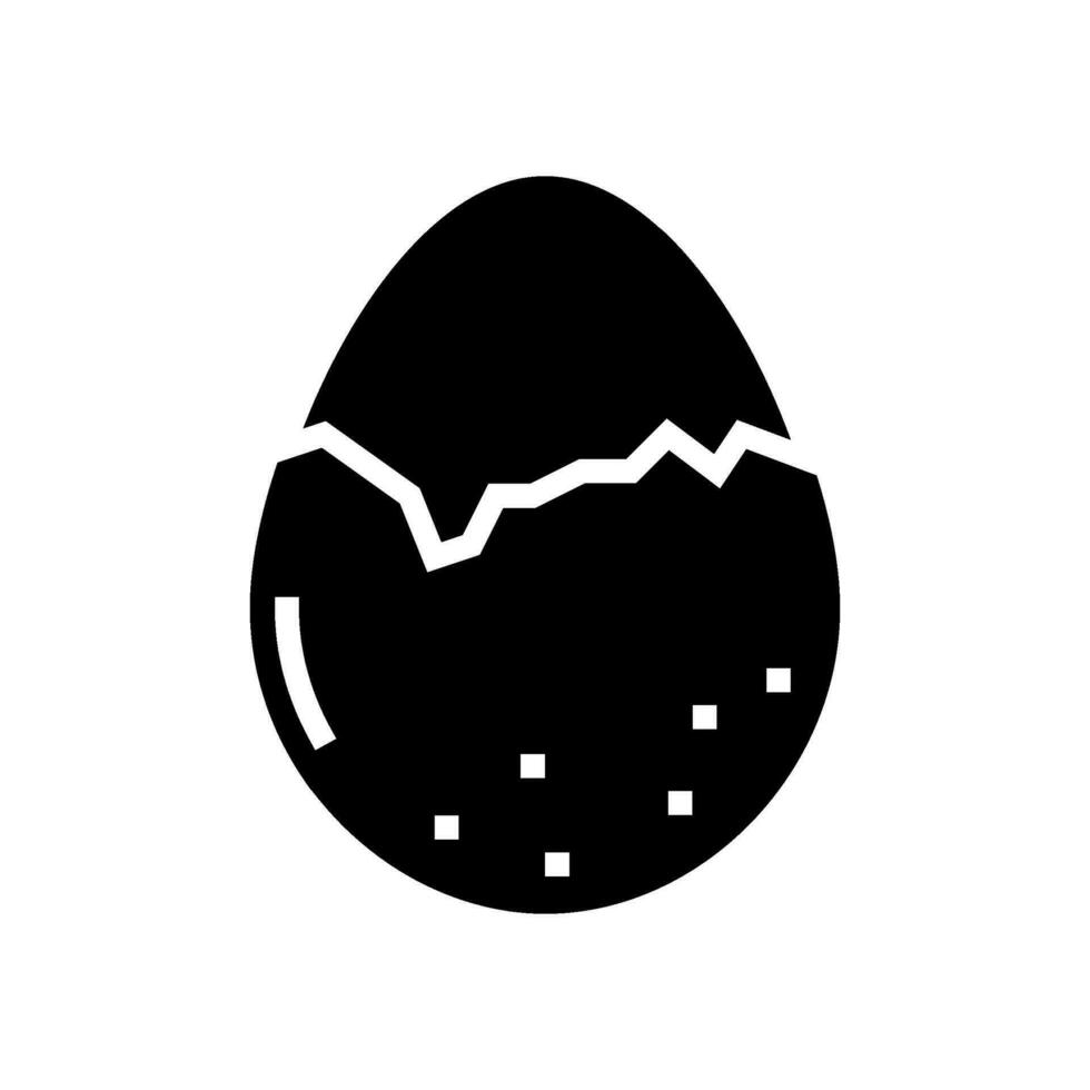 boiled egg chicken farm food glyph icon vector illustration