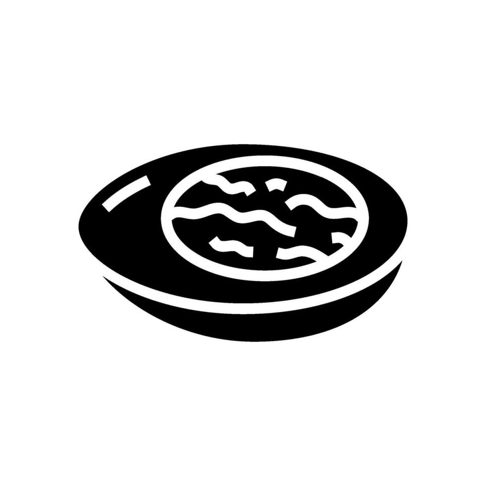 comida huevo pollo granja glifo icono vector ilustración