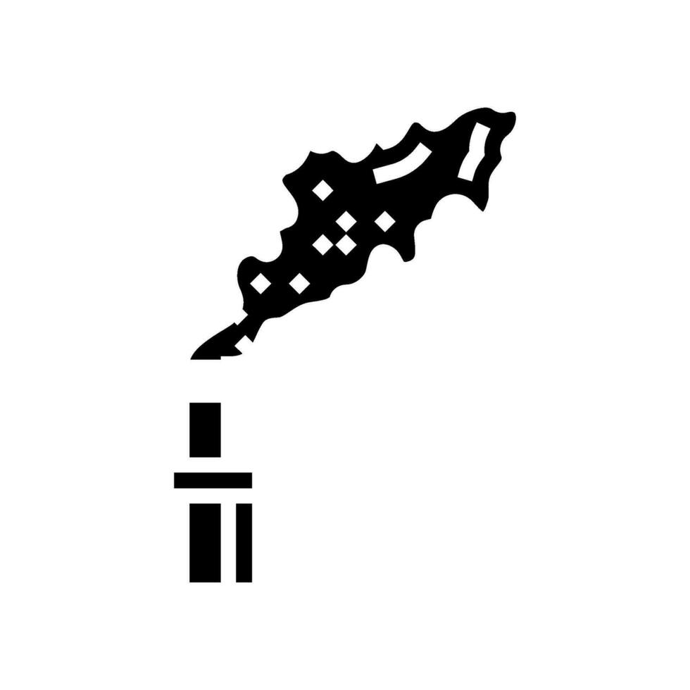 gas flaring petroleum engineer glyph icon vector illustration