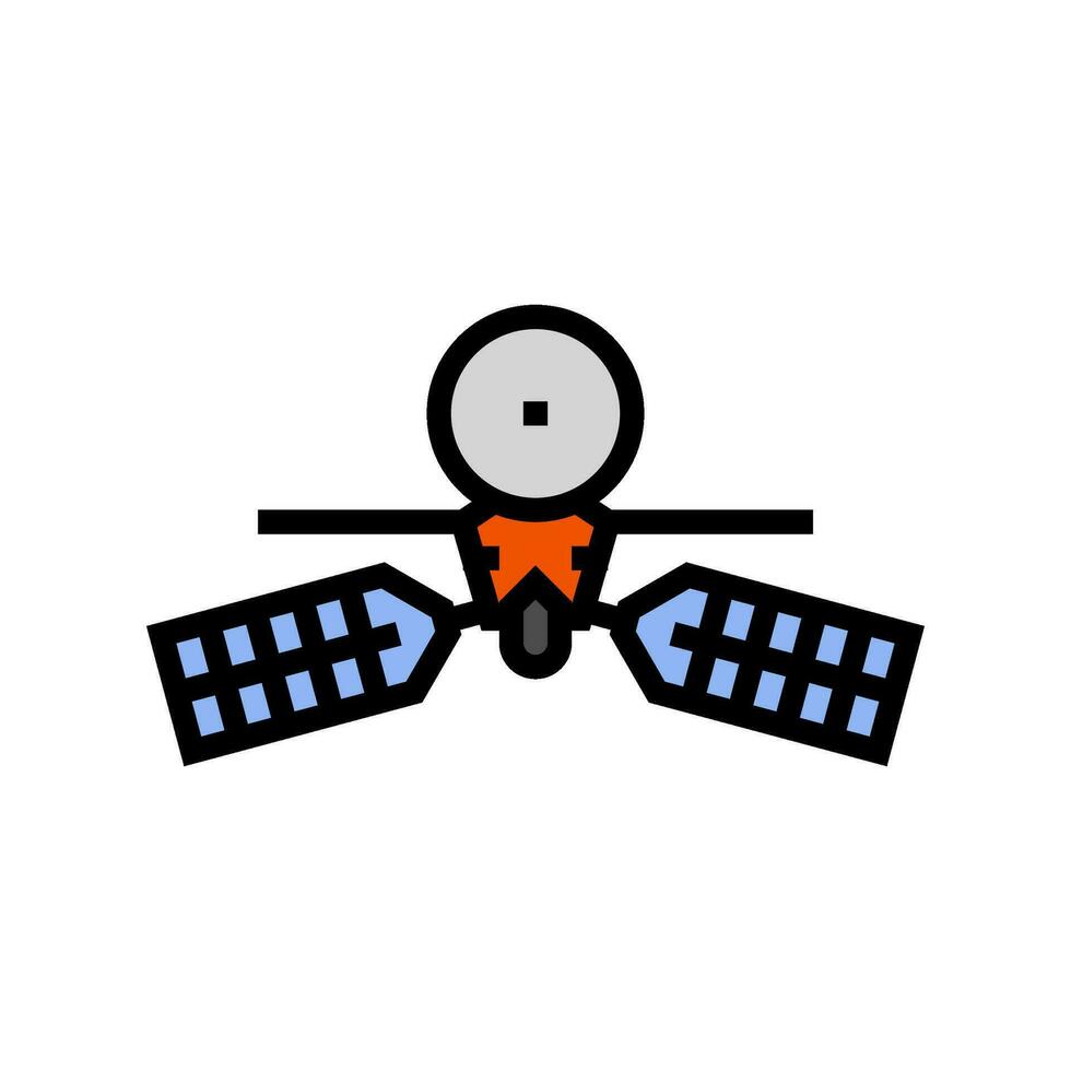 mars reconnaissance orbiter planet color icon vector illustration