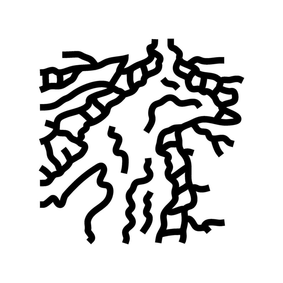 valles marineris canyon mars planet line icon vector illustration