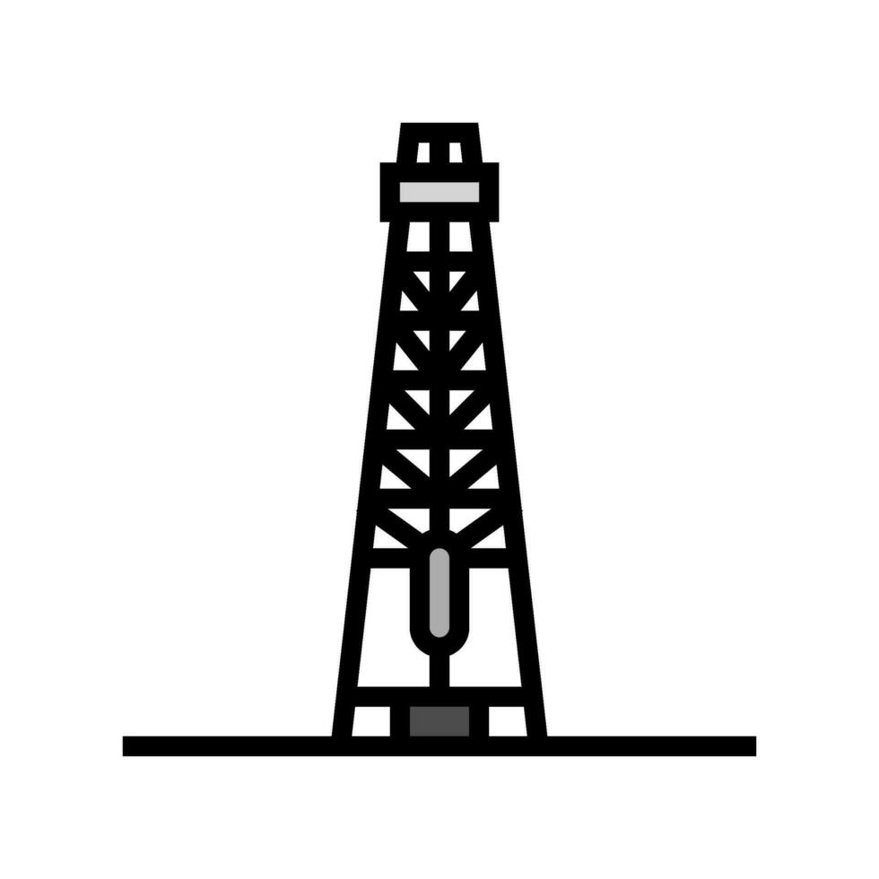 oil derrick petroleum engineer color icon vector illustration
