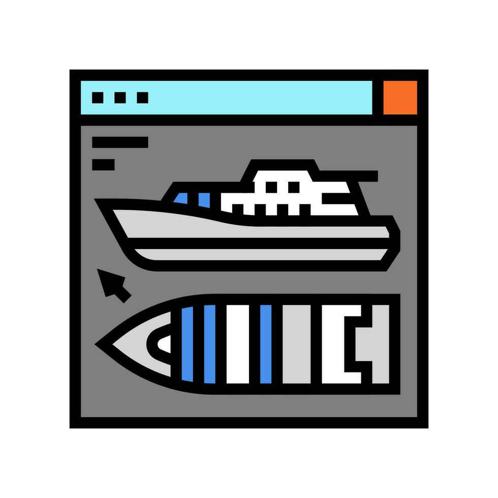 ship design concept marine color icon vector illustration