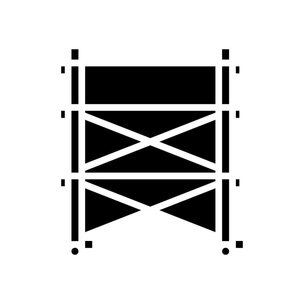 scaffolding civil engineer glyph icon vector illustration