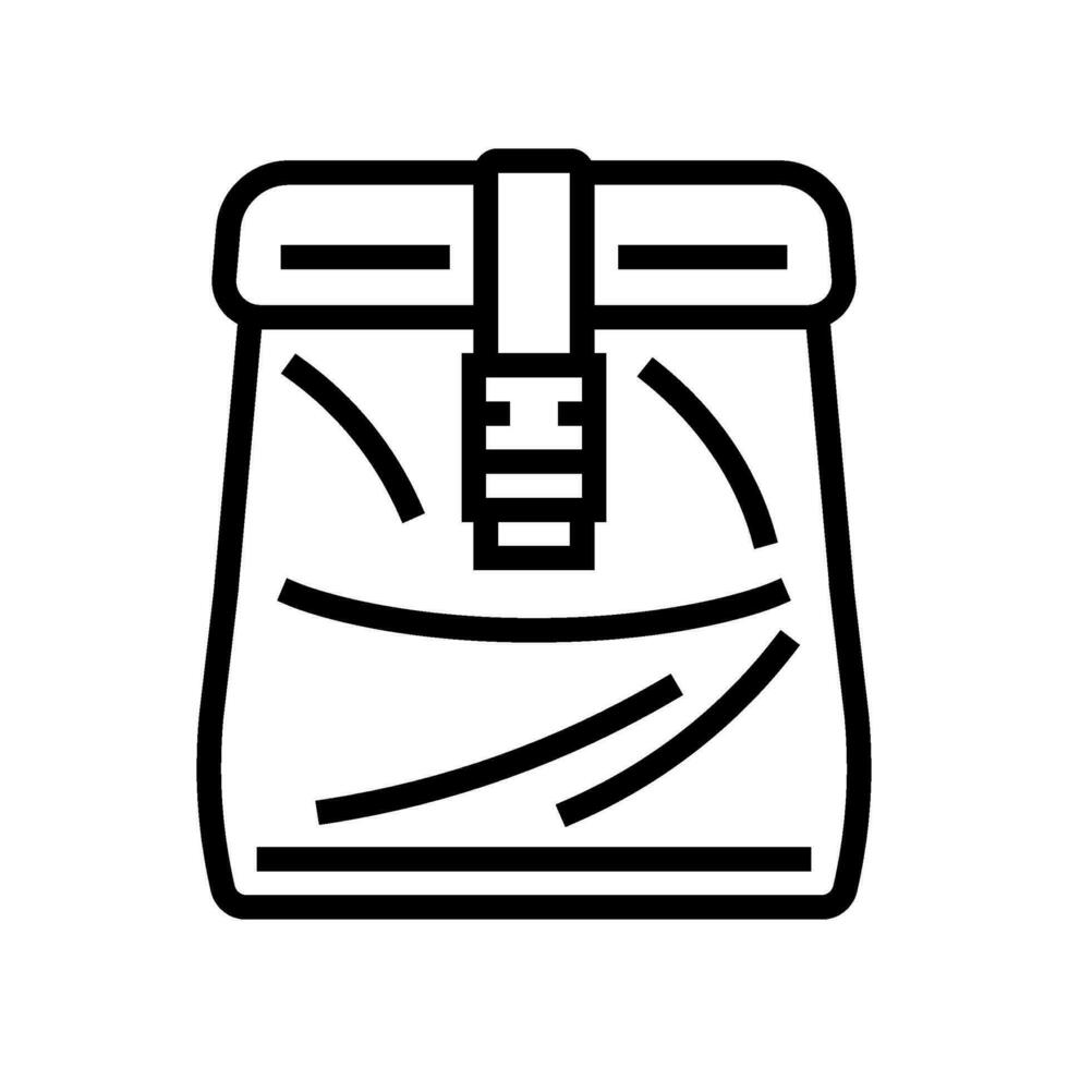 lunch box bag container line icon vector illustration