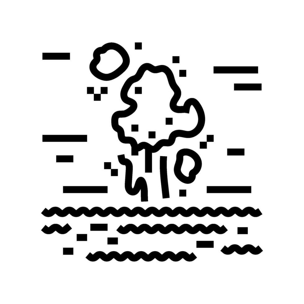 marine corrosion line icon vector illustration