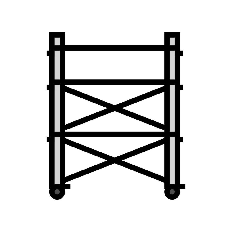 scaffolding civil engineer color icon vector illustration