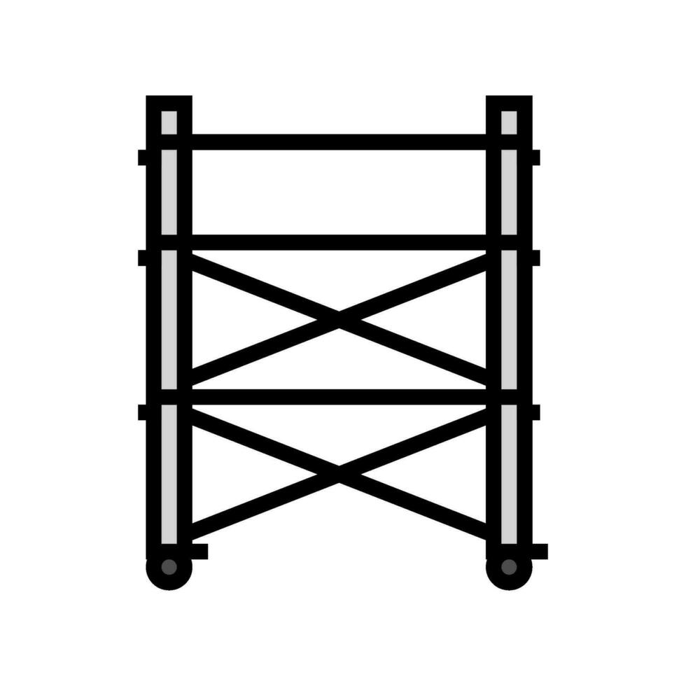 scaffolding civil engineer color icon vector illustration