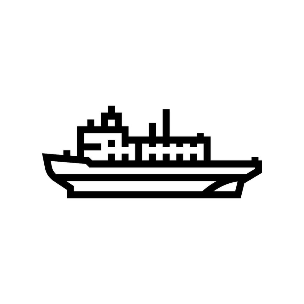 ice breaking ships line icon vector illustration