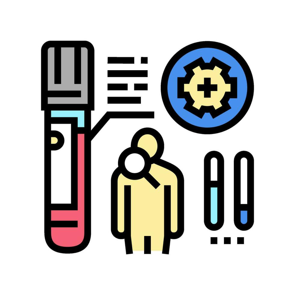 clinical trials biomedical color icon vector illustration