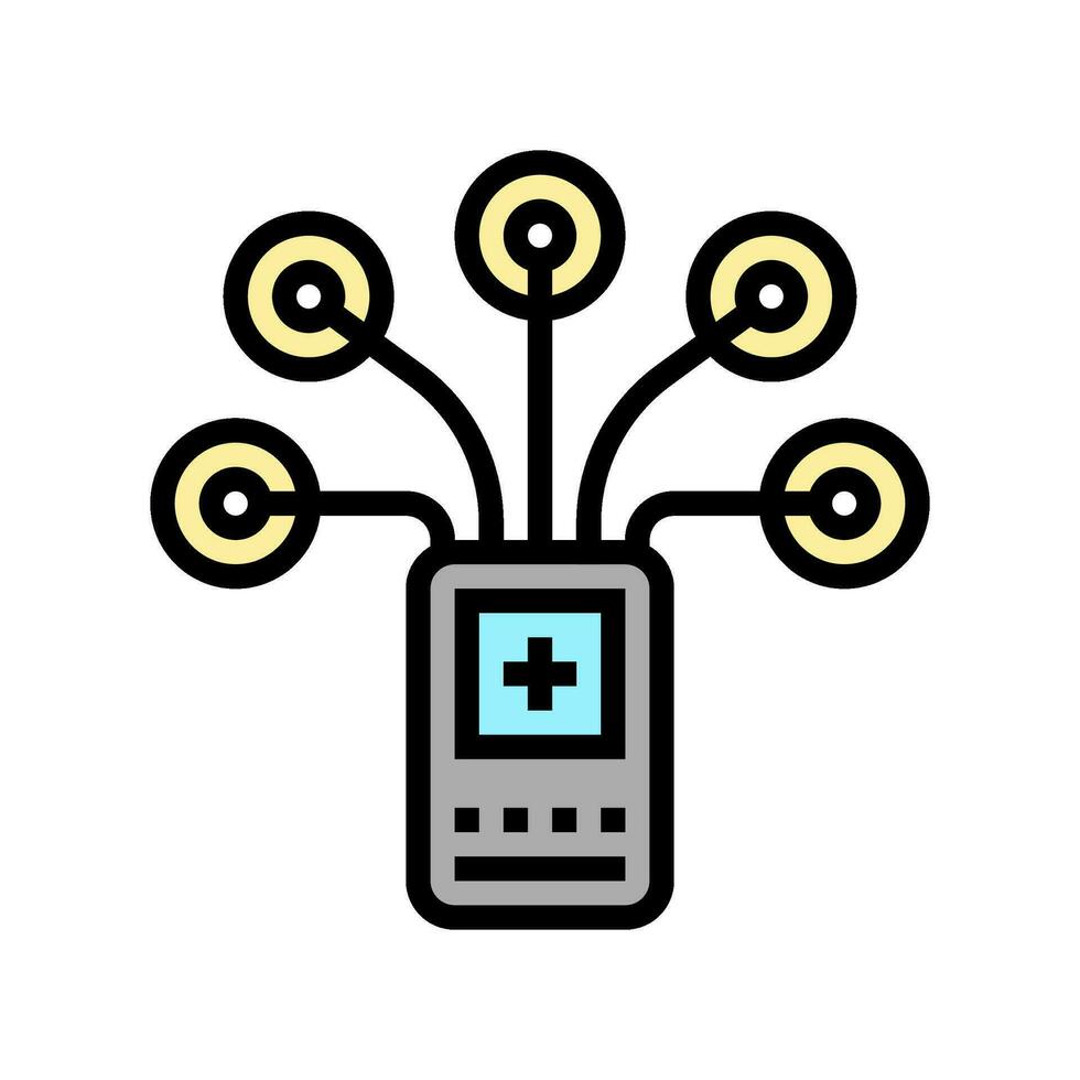 biomedical sensor color icon vector illustration