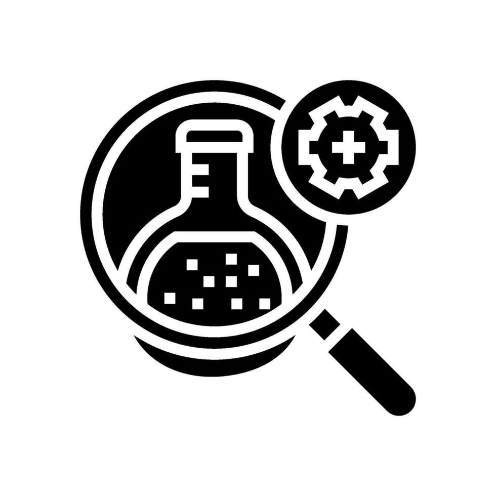 pharmacology research biomedical glyph icon vector illustration