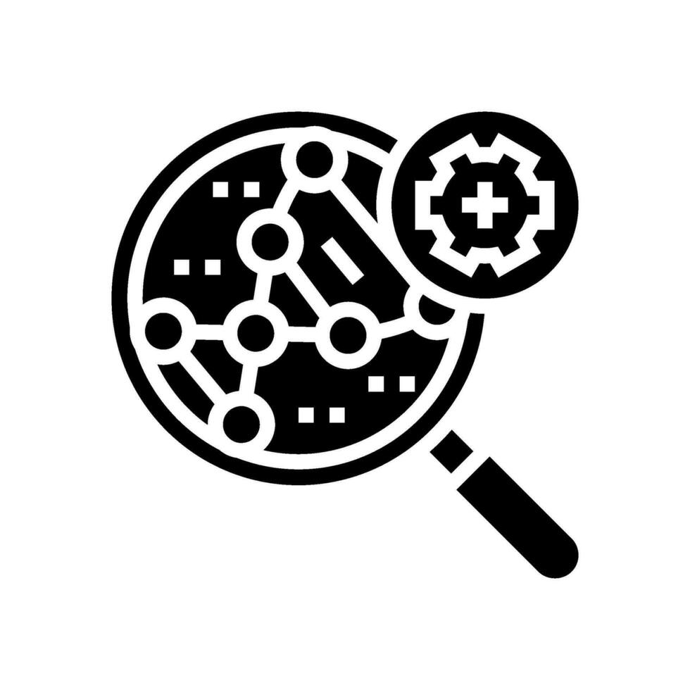 genetic research biomedical glyph icon vector illustration