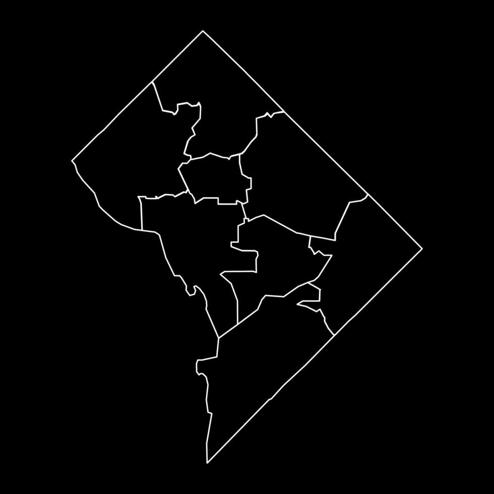 Washington DC map with neighborhoods. Vector illustration. 26112491