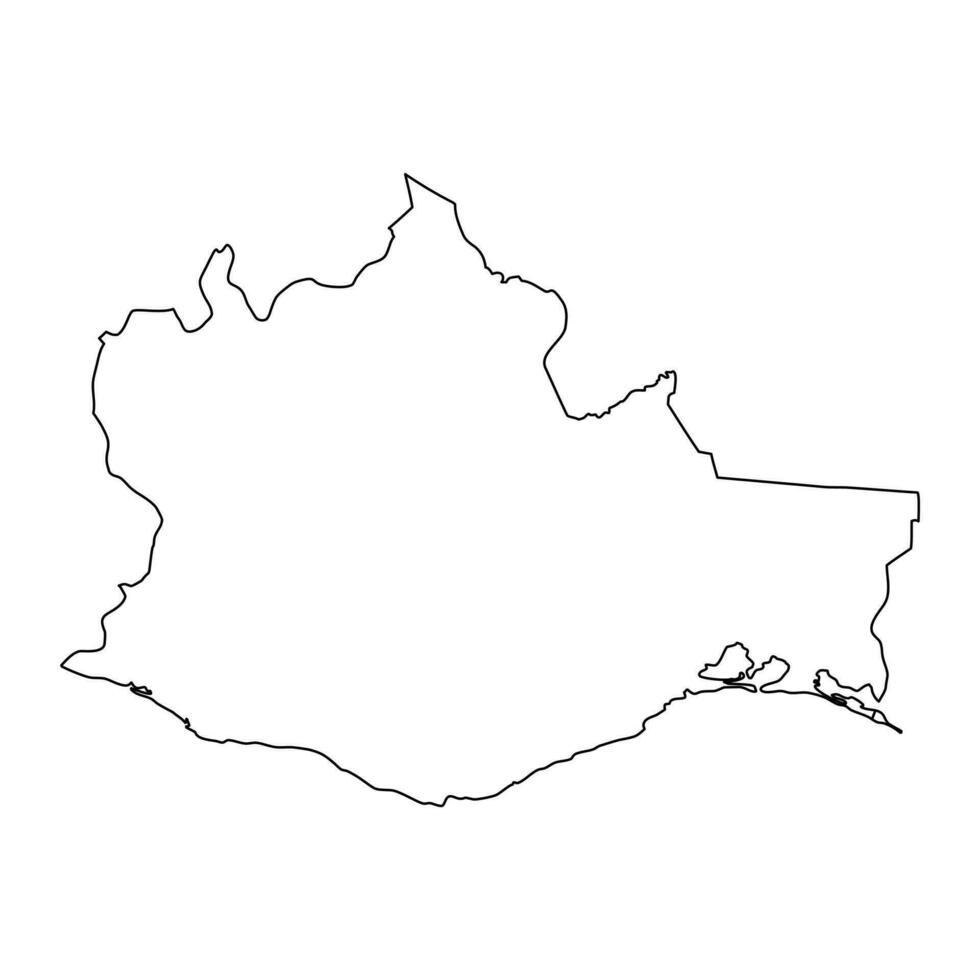 oaxaca estado mapa, administrativo división de el país de México. vector ilustración.