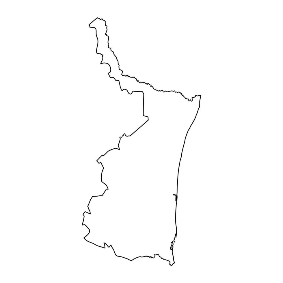 Tamaulipas state map, administrative division of the country of Mexico. Vector illustration.