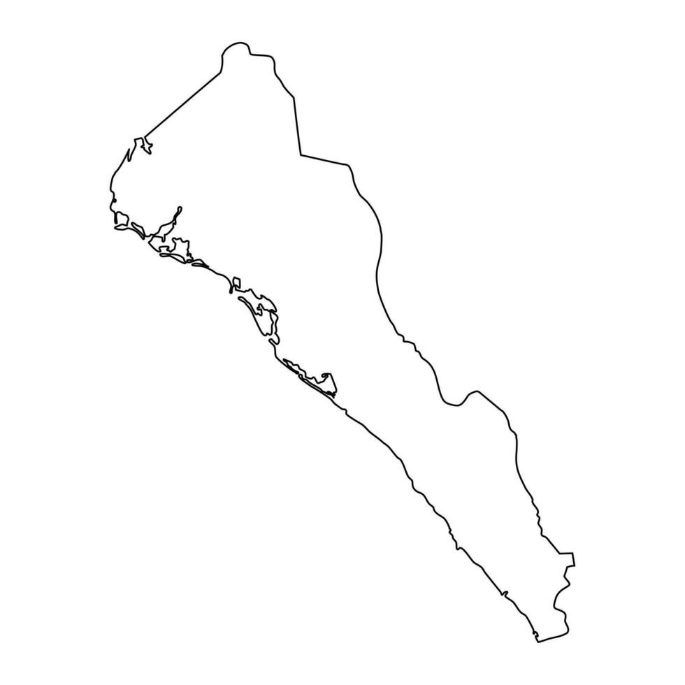 Sinaloa state map, administrative division of the country of Mexico. Vector illustration.