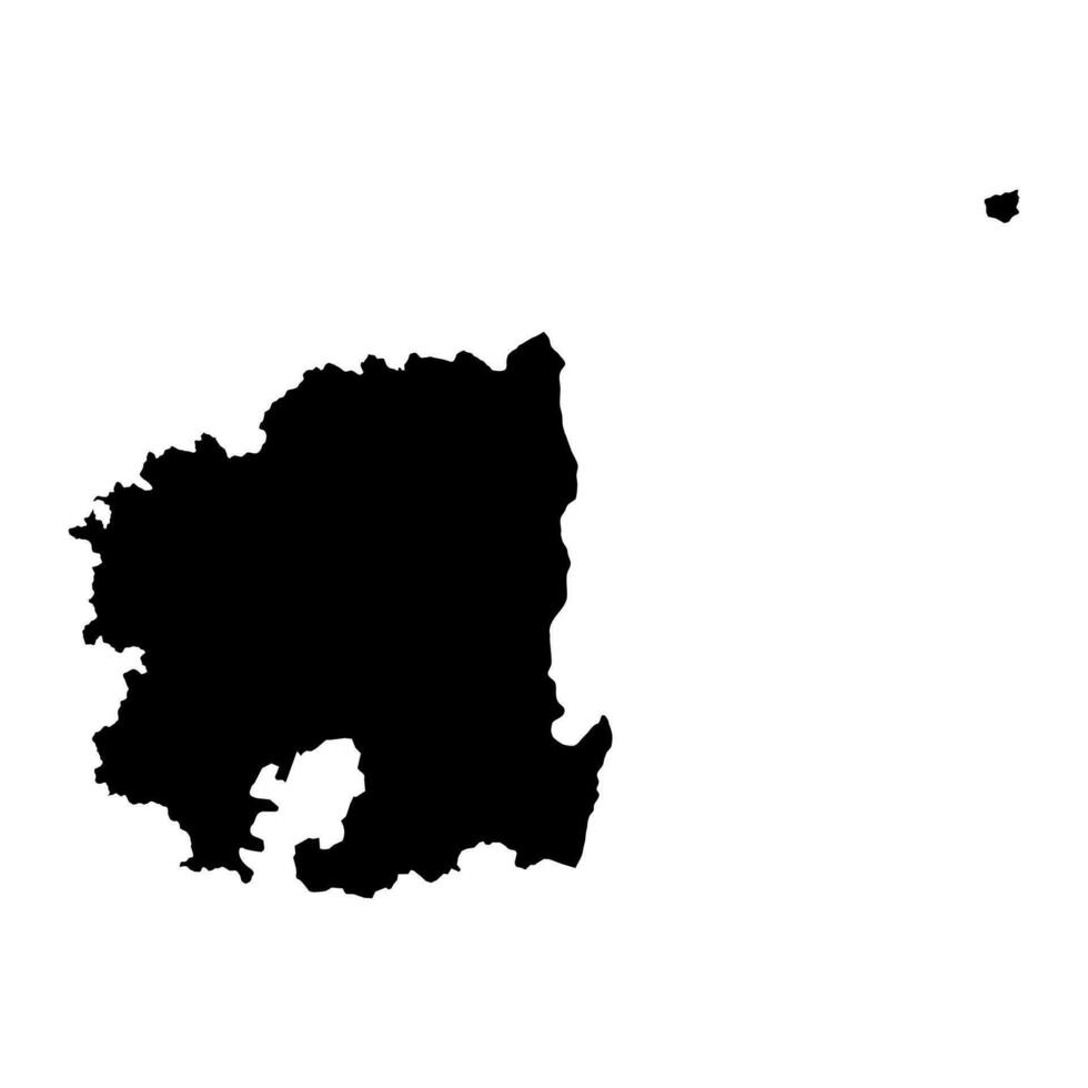 North Gyeongsang map, province of South Korea. Vector illustration.