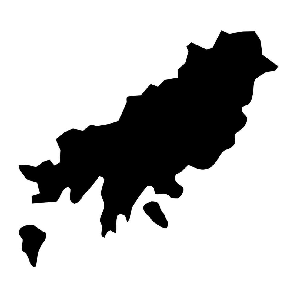 Busan map, metropolitan city of South Korea. Vector illustration.