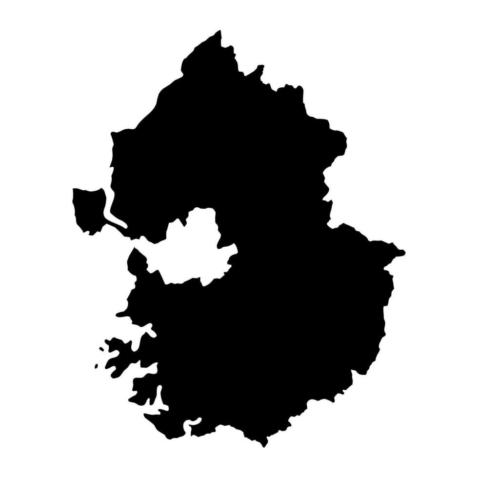 Gyeonggi province map, province of South Korea. Vector illustration.