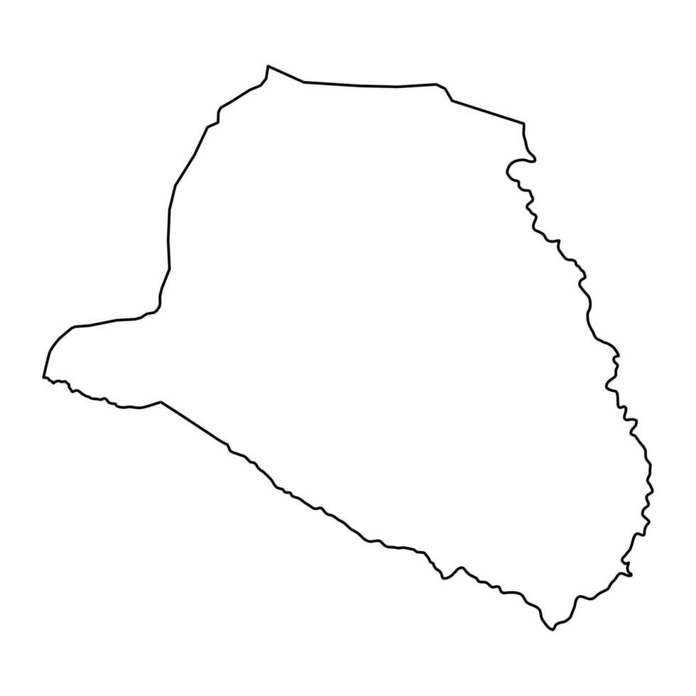 presidente Hayes Departamento mapa, Departamento de paraguay vector ilustración.