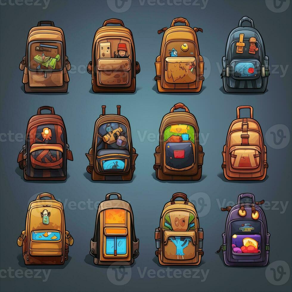 education school backpack ai generated photo