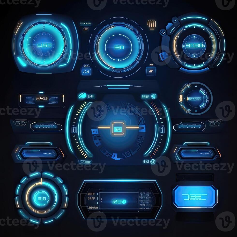 panel hud elements ai generated photo