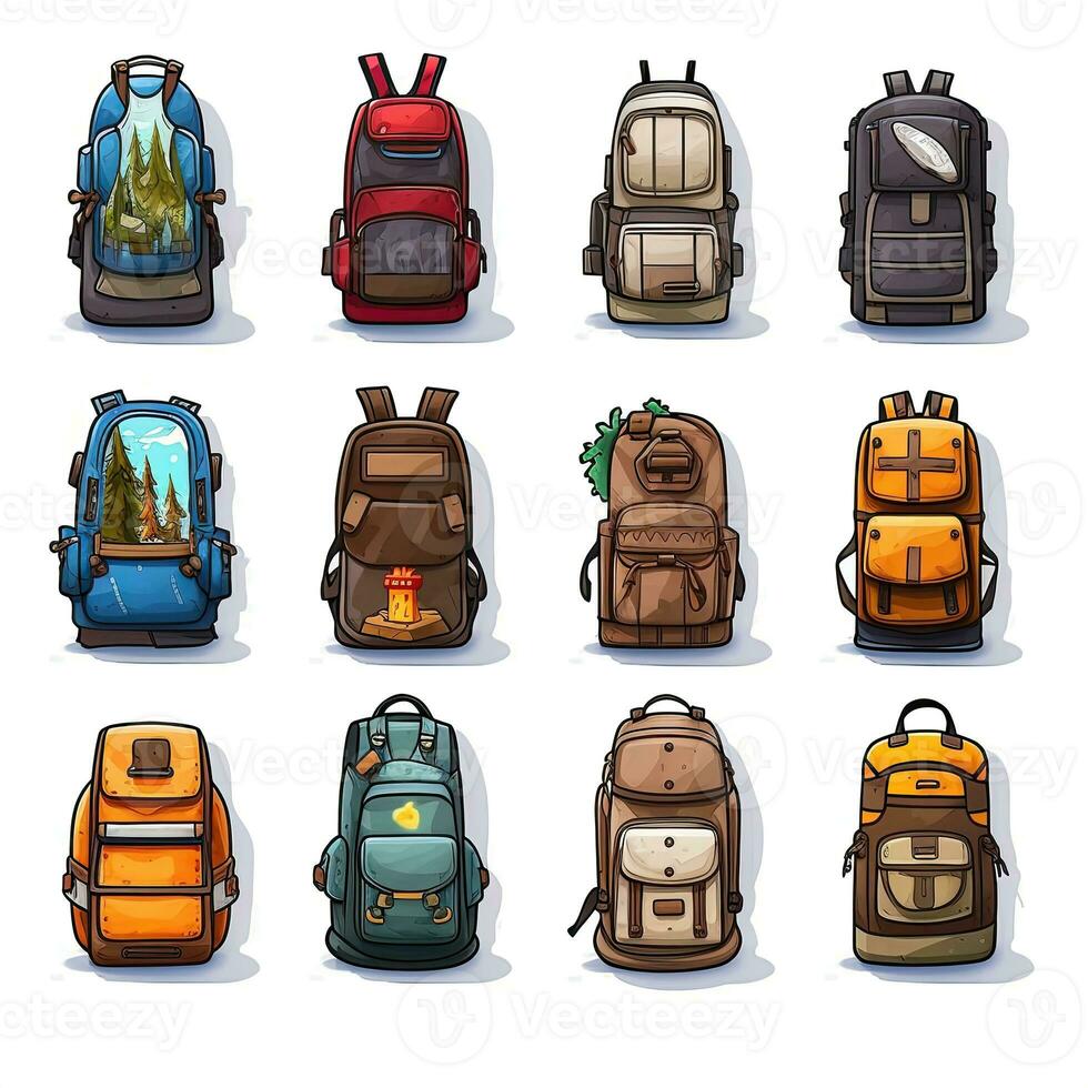 trekking backpack camping ai generated photo