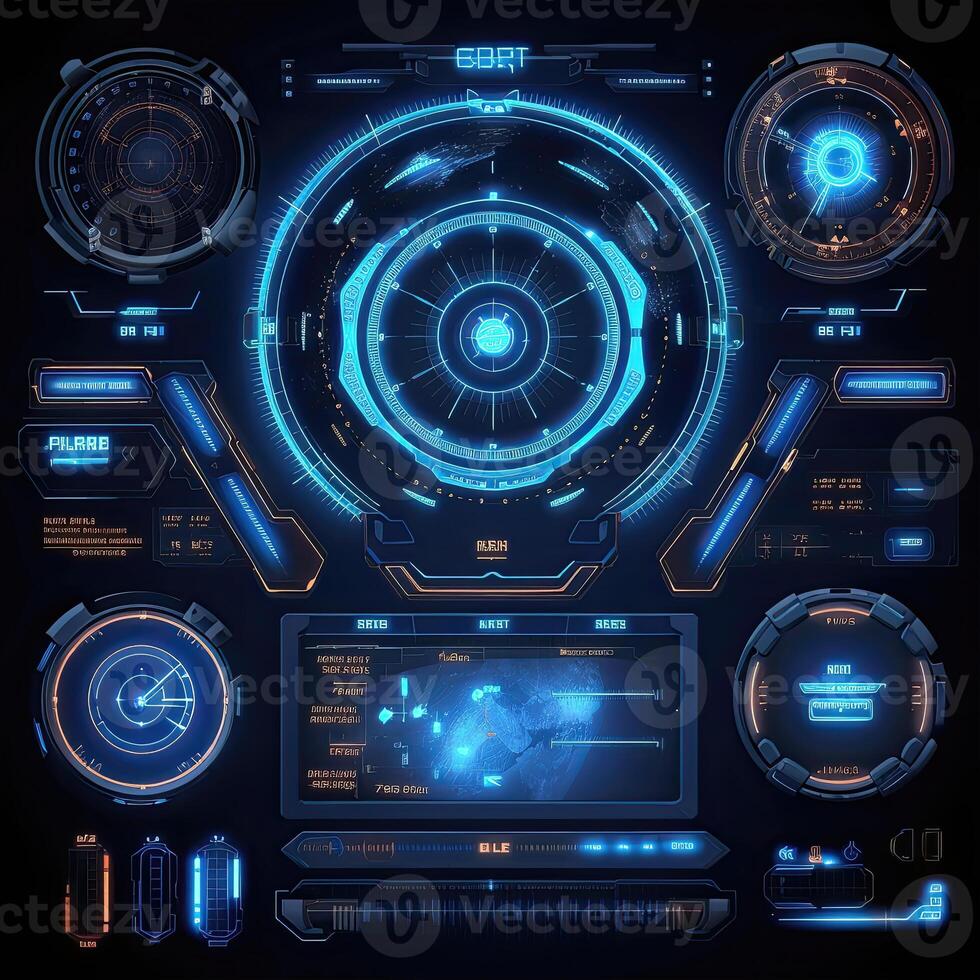 hologram hud elements photo