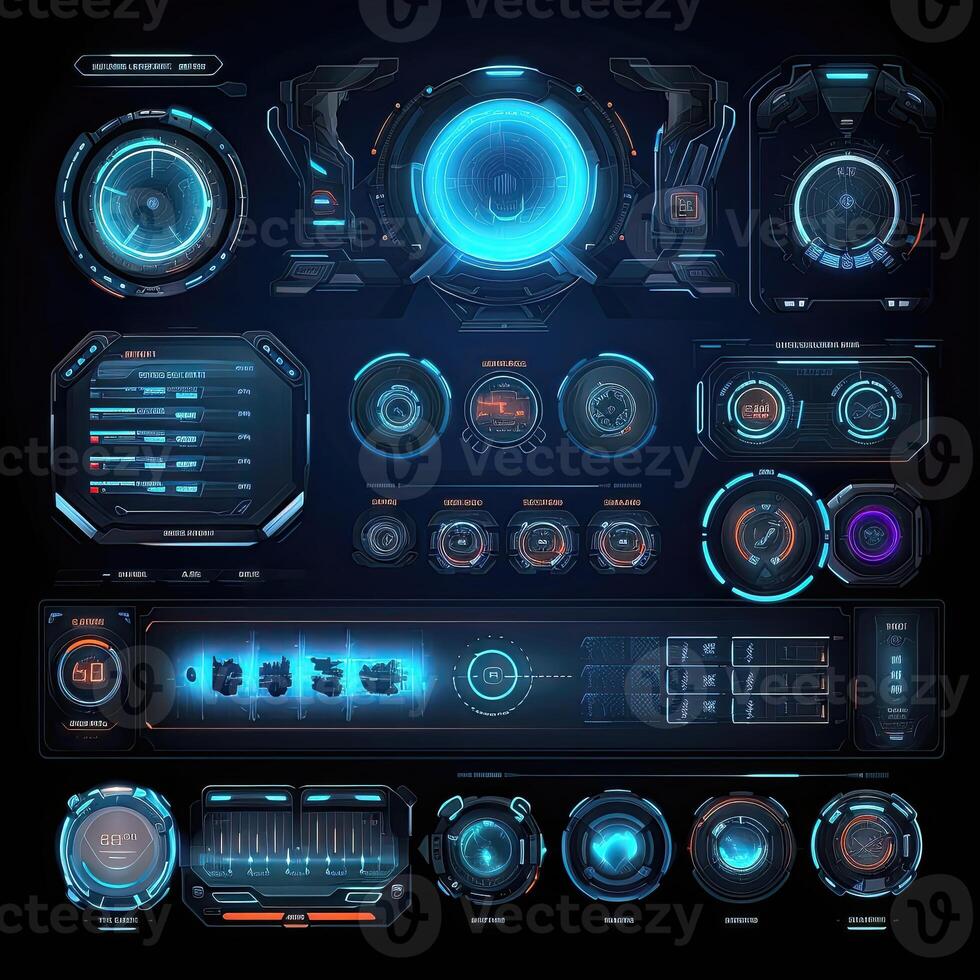 digital hud elements photo
