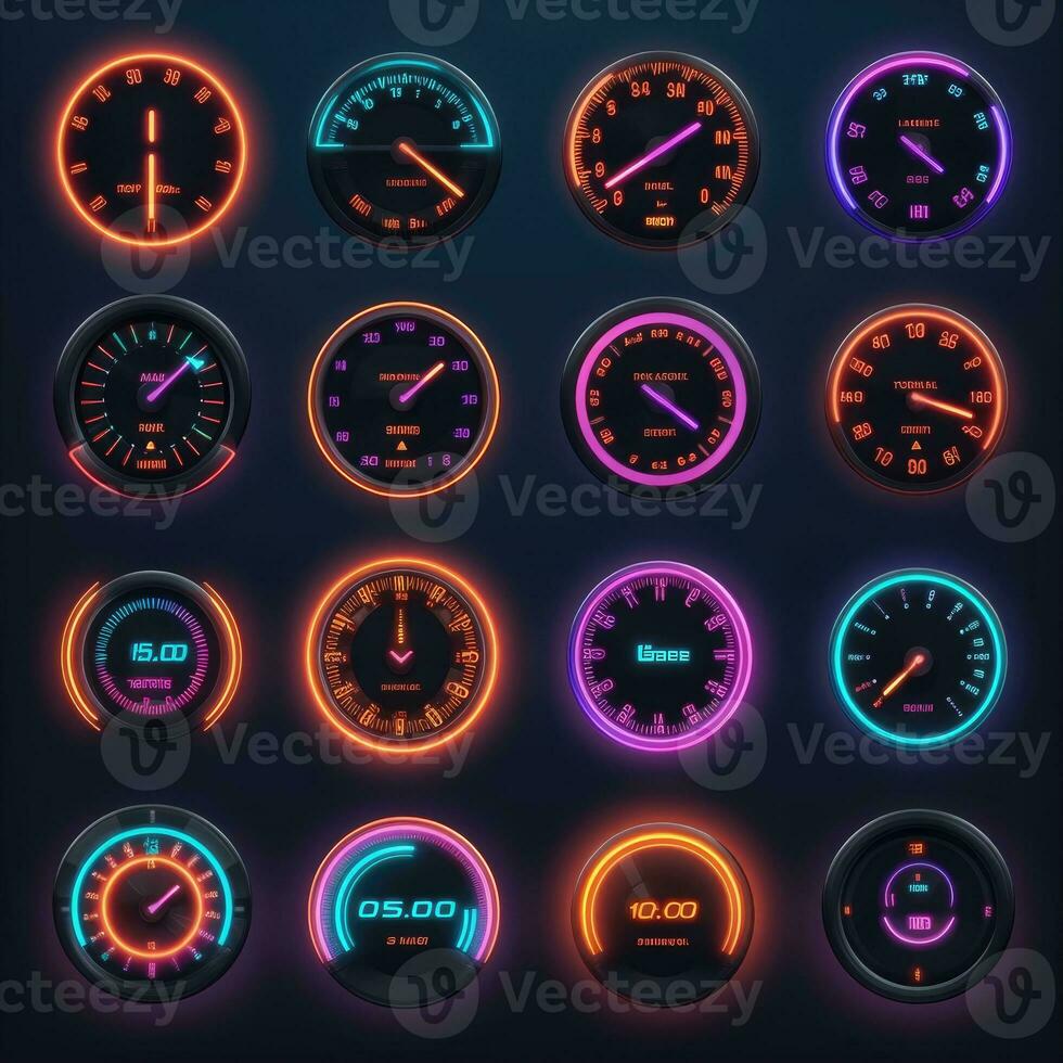 interface games speedometer ai generated photo