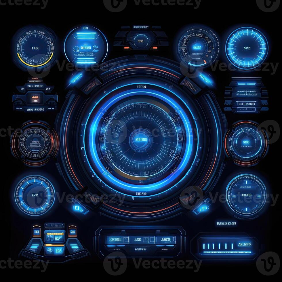 technology hud elements photo