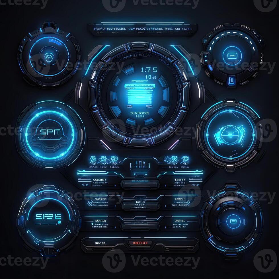 virtual hud elements ai generated photo