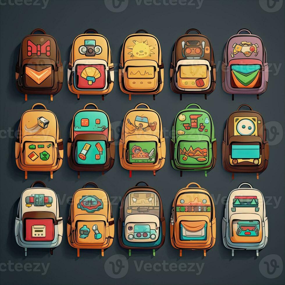 bag school backpack ai generated photo