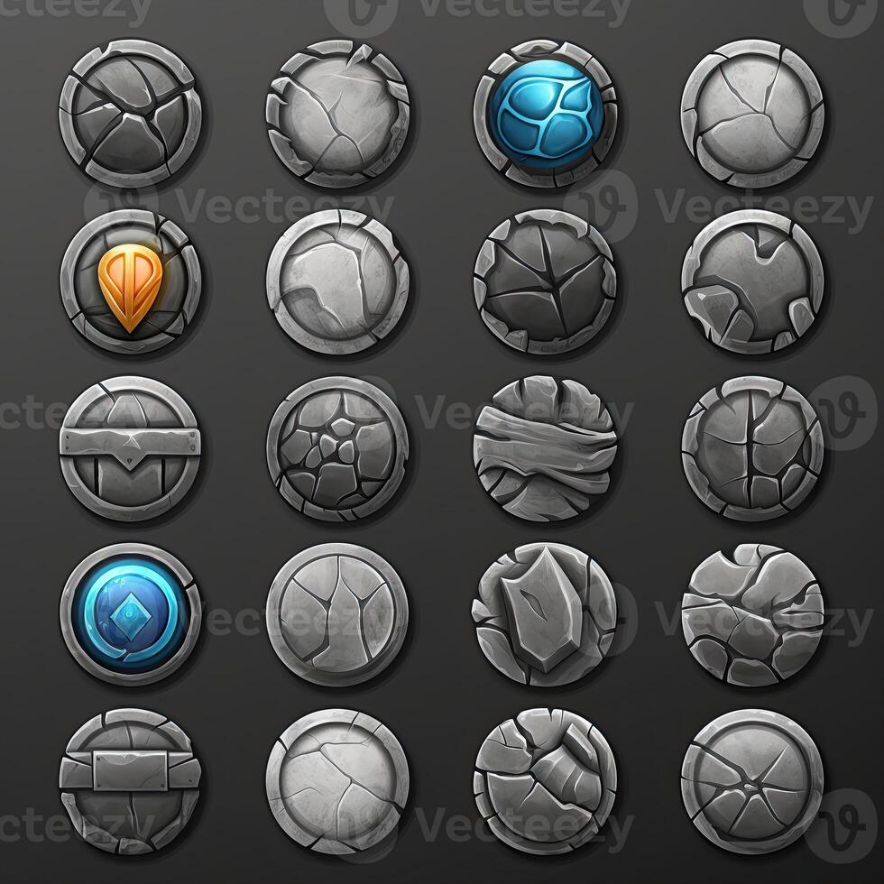 menu rock stone button ai generated photo