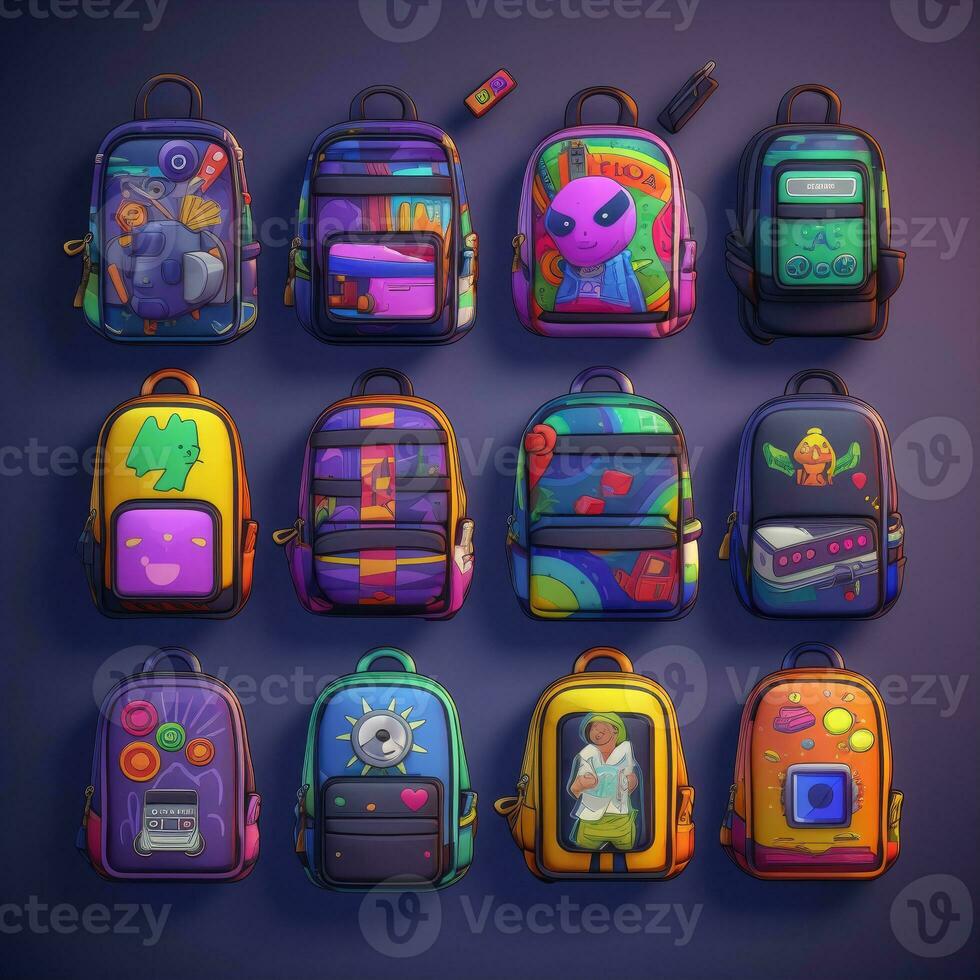 back school backpack ai generated photo