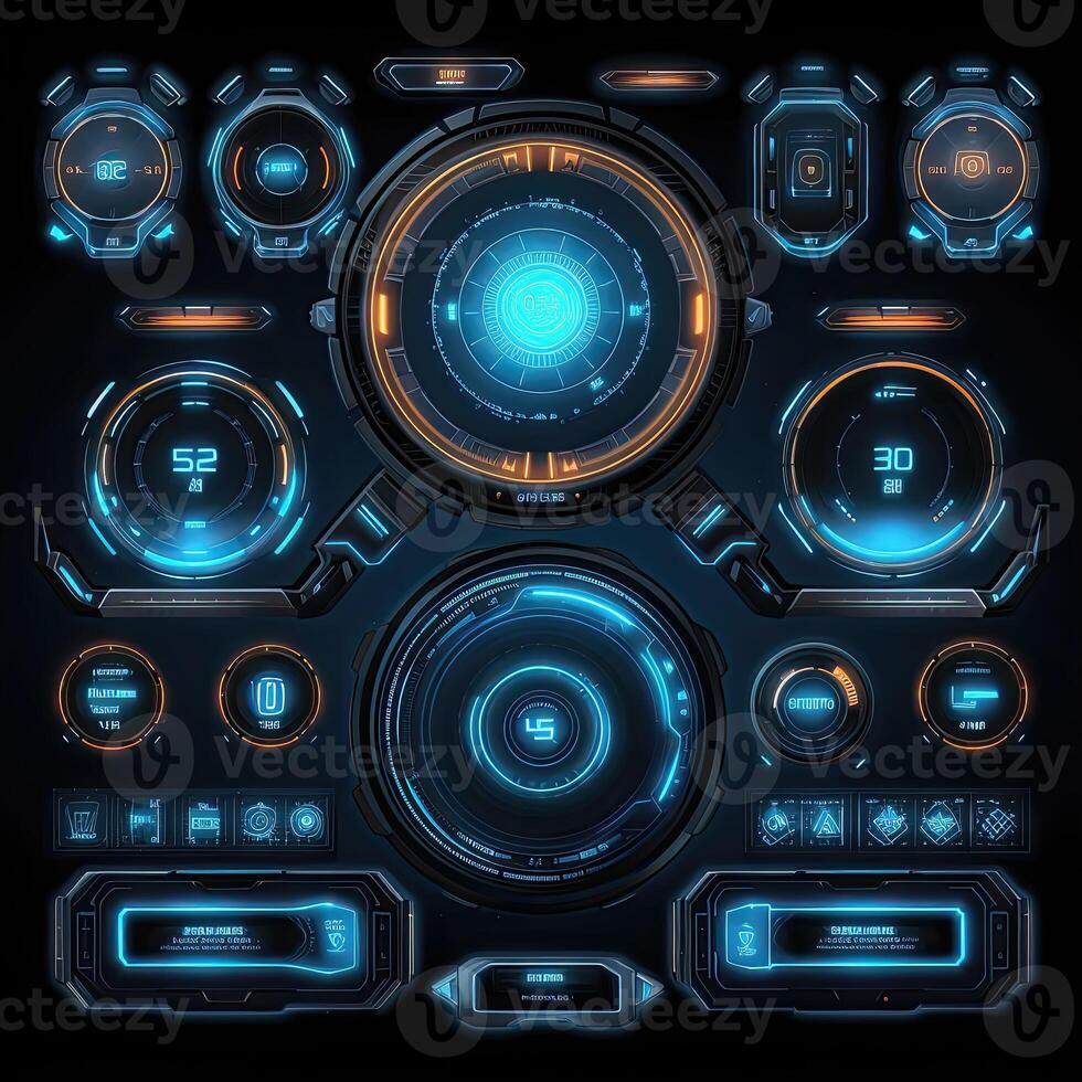 circle hud elements photo